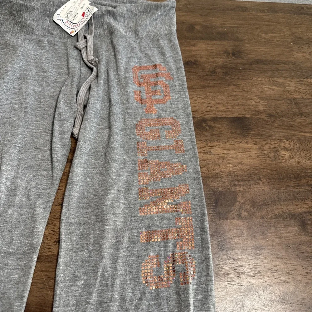MLB‎ Soft As A Grape SF Giants Gray Lightweight Lounge Pants Women's Size S NWT